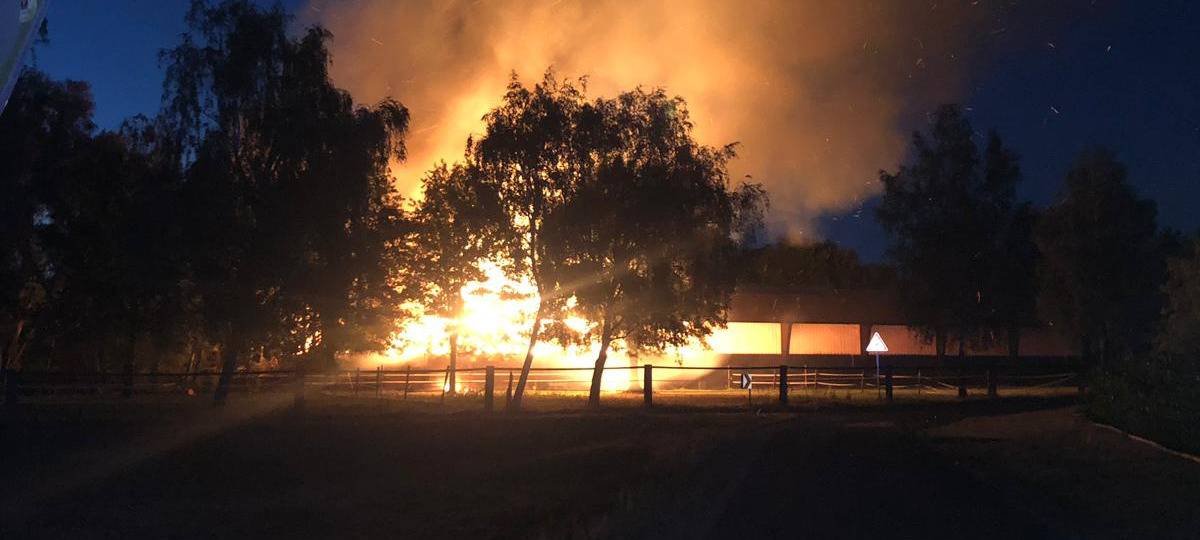 Reithalle in Unterweiden hat gebrannt