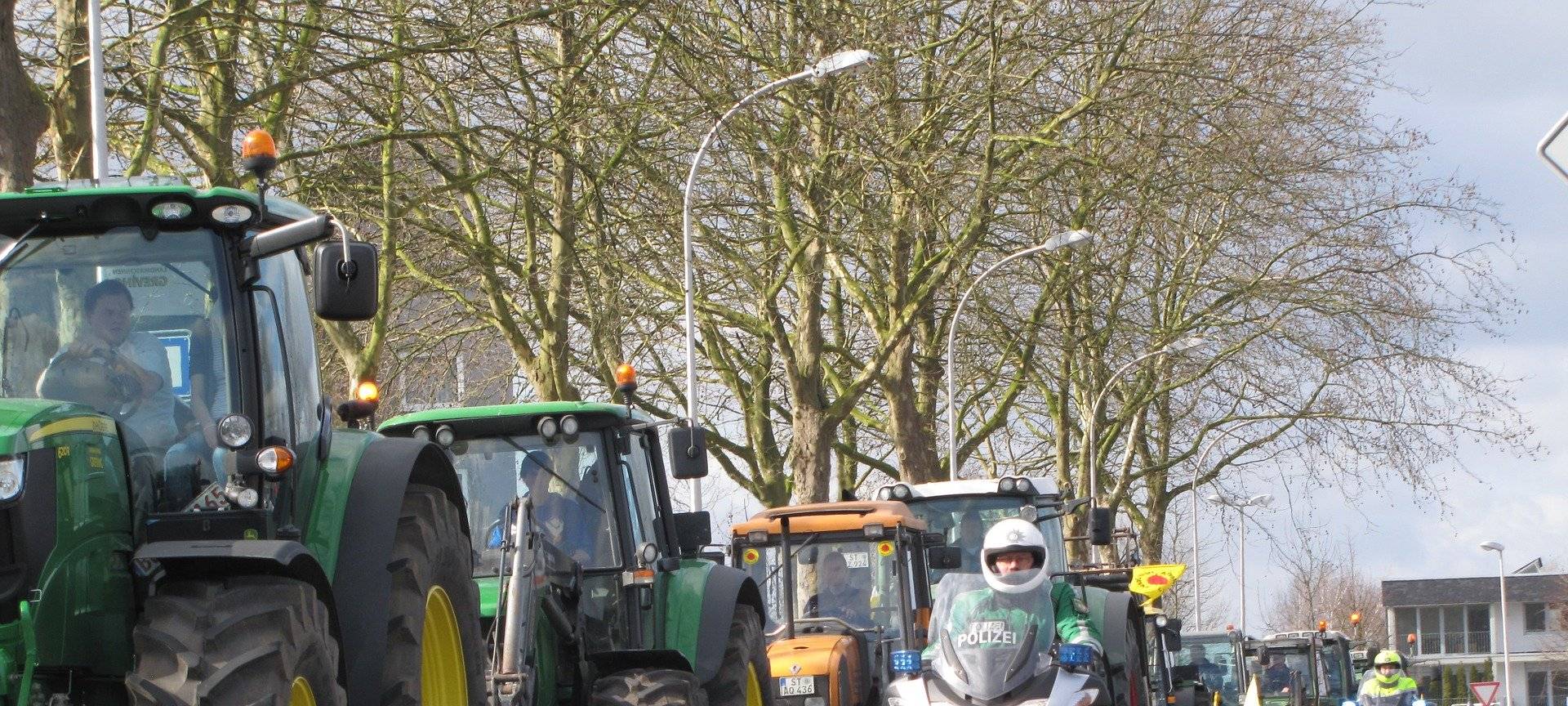 Landwirte protestieren im Kreis Viersen