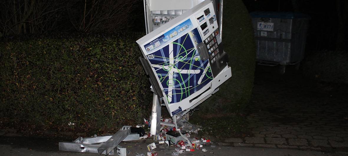 Schon wieder Zigarettenautomat gesprengt
