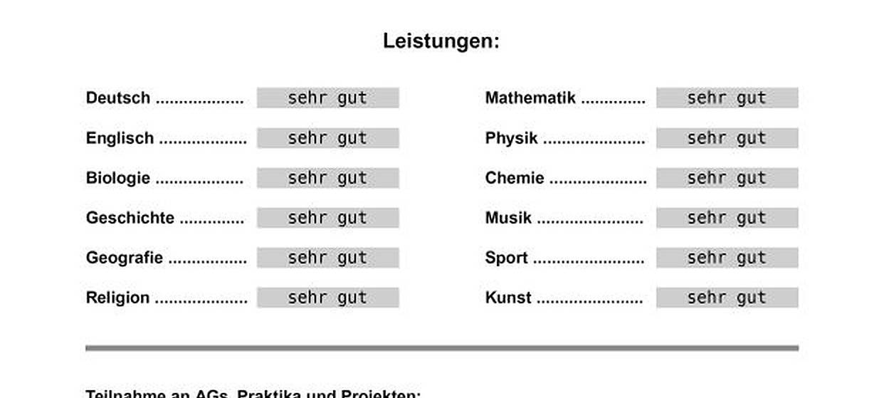 Zeugnistelefon geschaltet