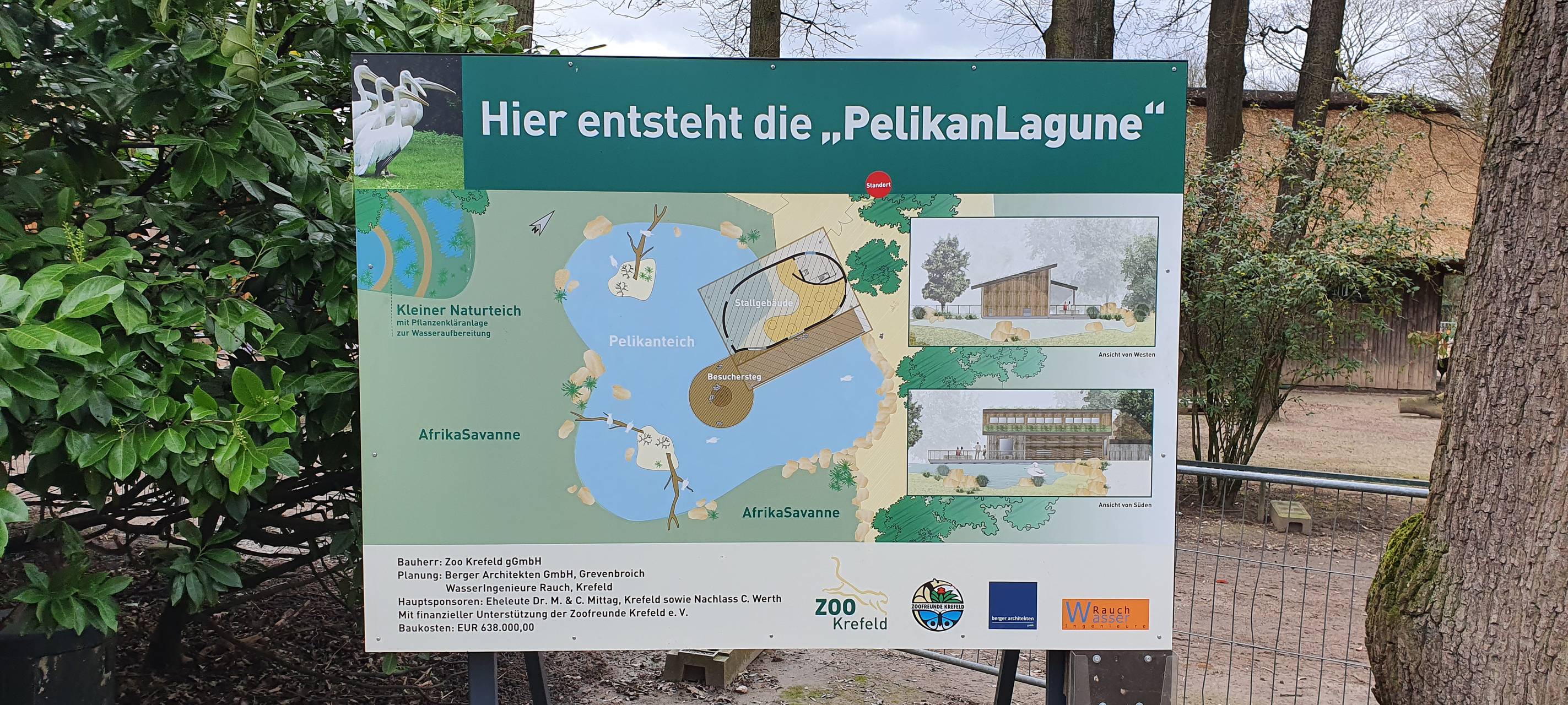 Pelikan-Lagune im Krefelder Zoo ist fertig