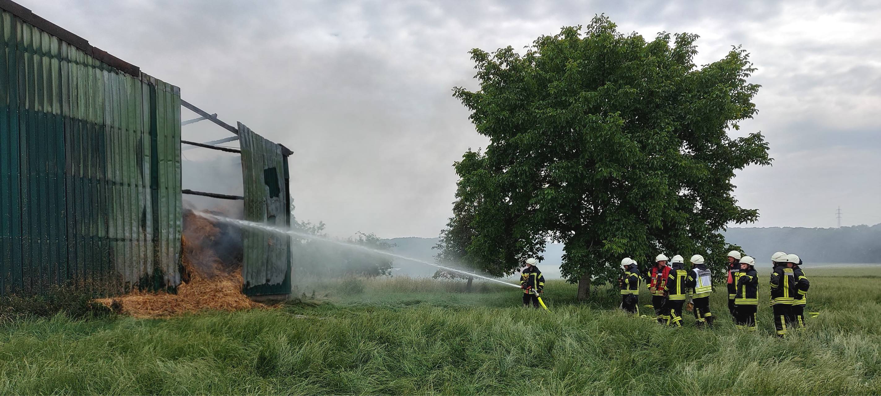 Feuerwehr löschte Scheunenbrand