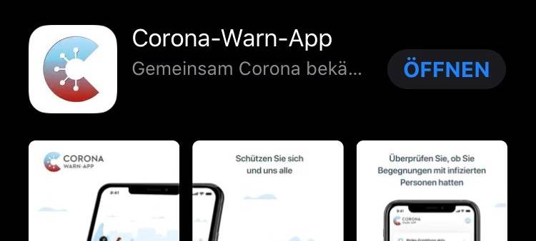 Die Corona Warn App im App Store