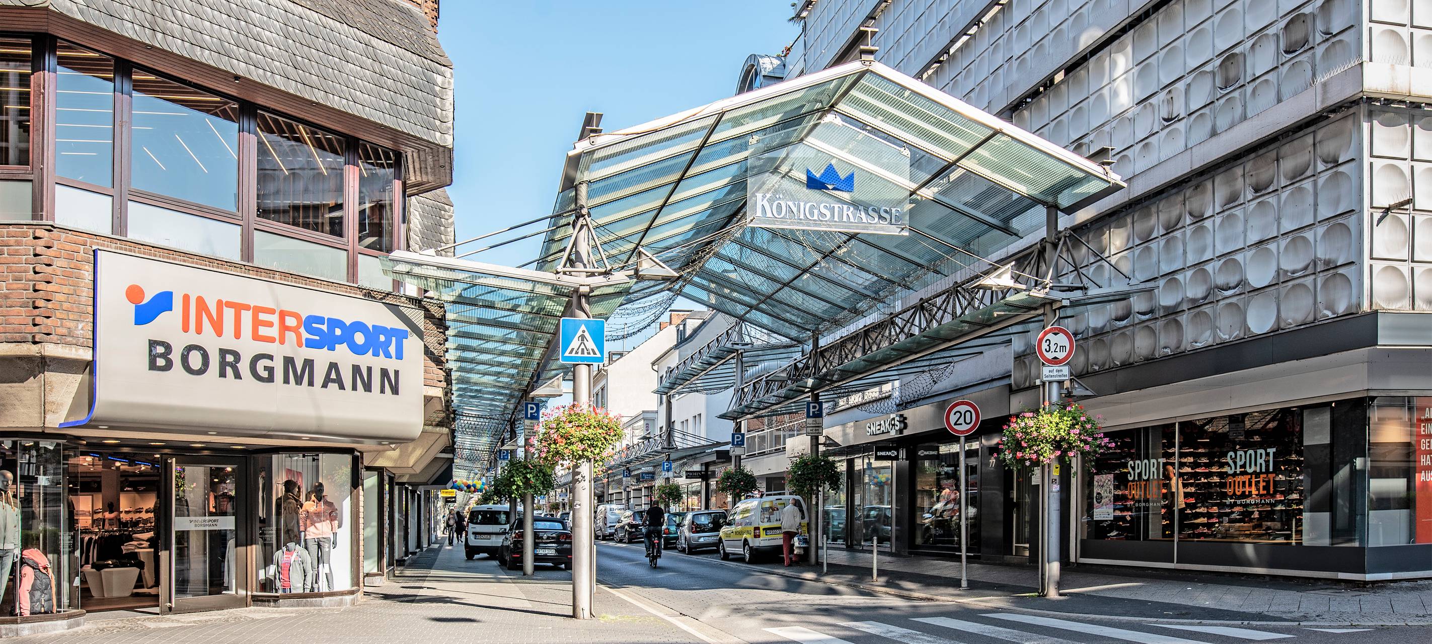 Sperrung der Königstraße: Glasdach wird gereinigt