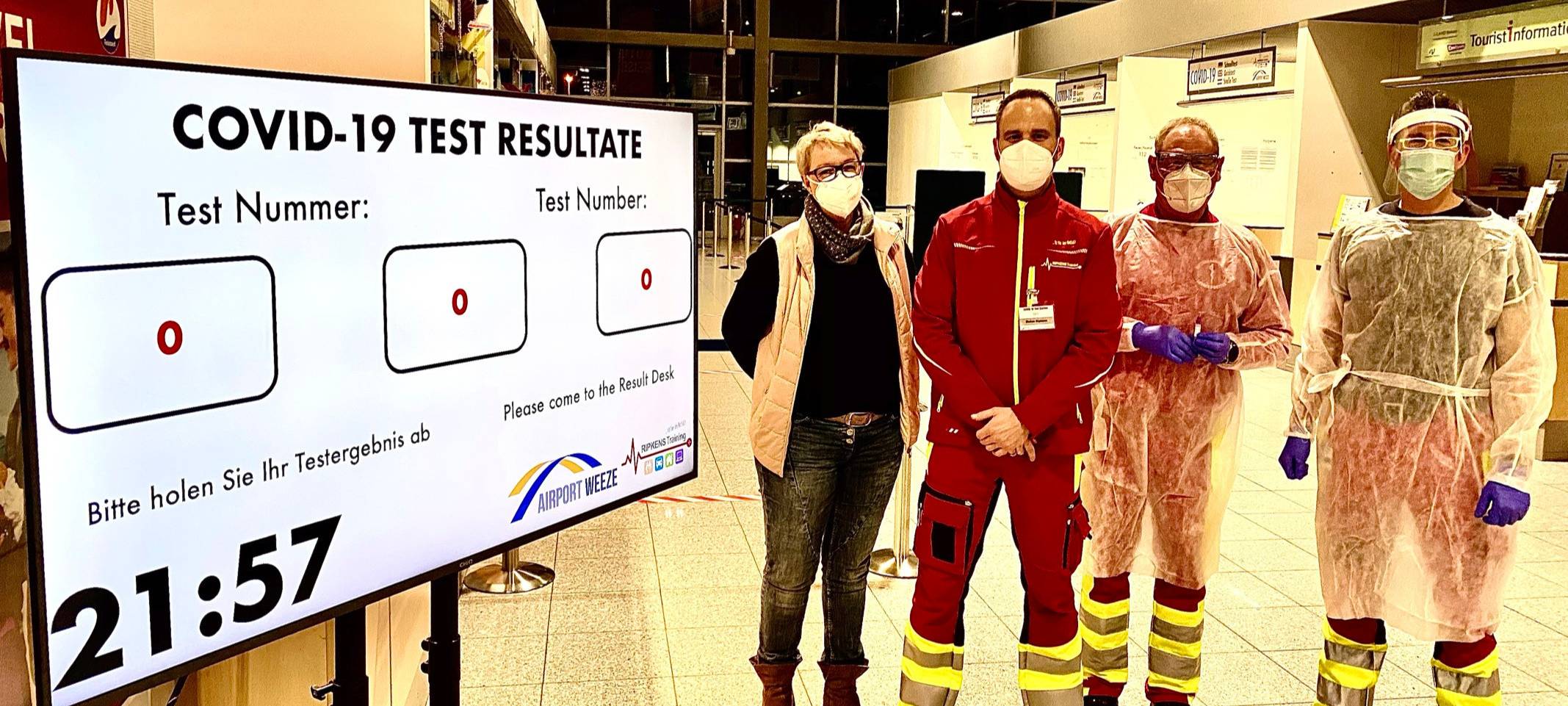 Corona-Schnelltests am Airport Weeze