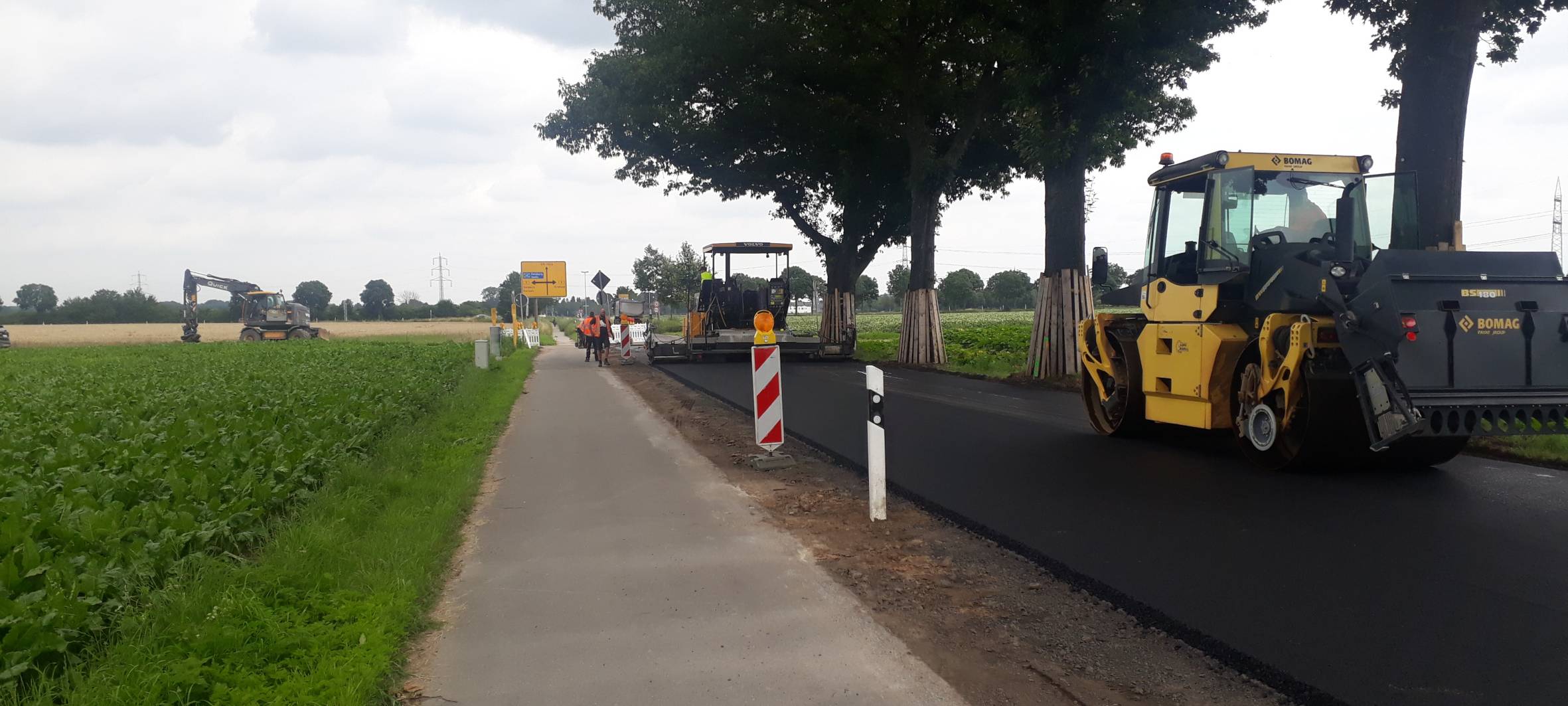 Erster Bauabschnitt auf Hülser Landstraße abgeschlossen