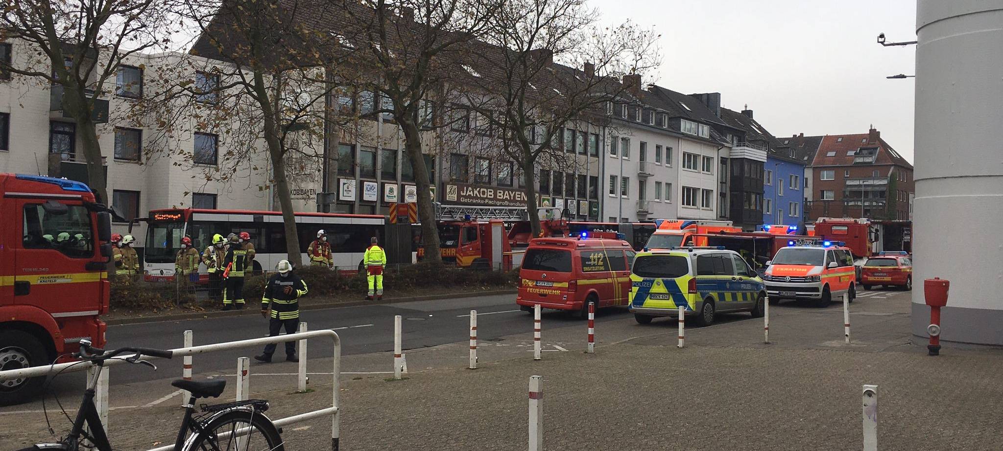 Krefeld: Brand im Hochhaus "Mississippi-Dampfer"