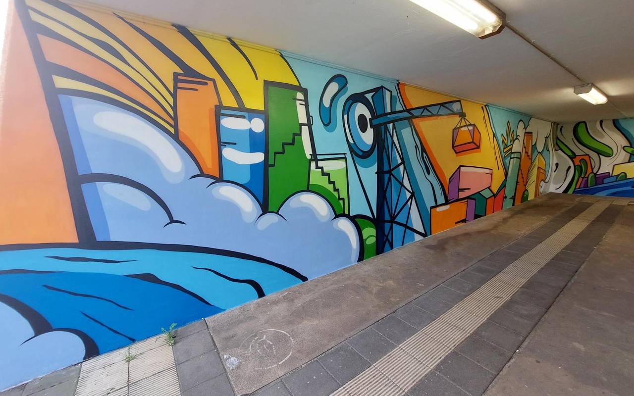 GraffitiKunst am Bahnhof Welle Niederrhein