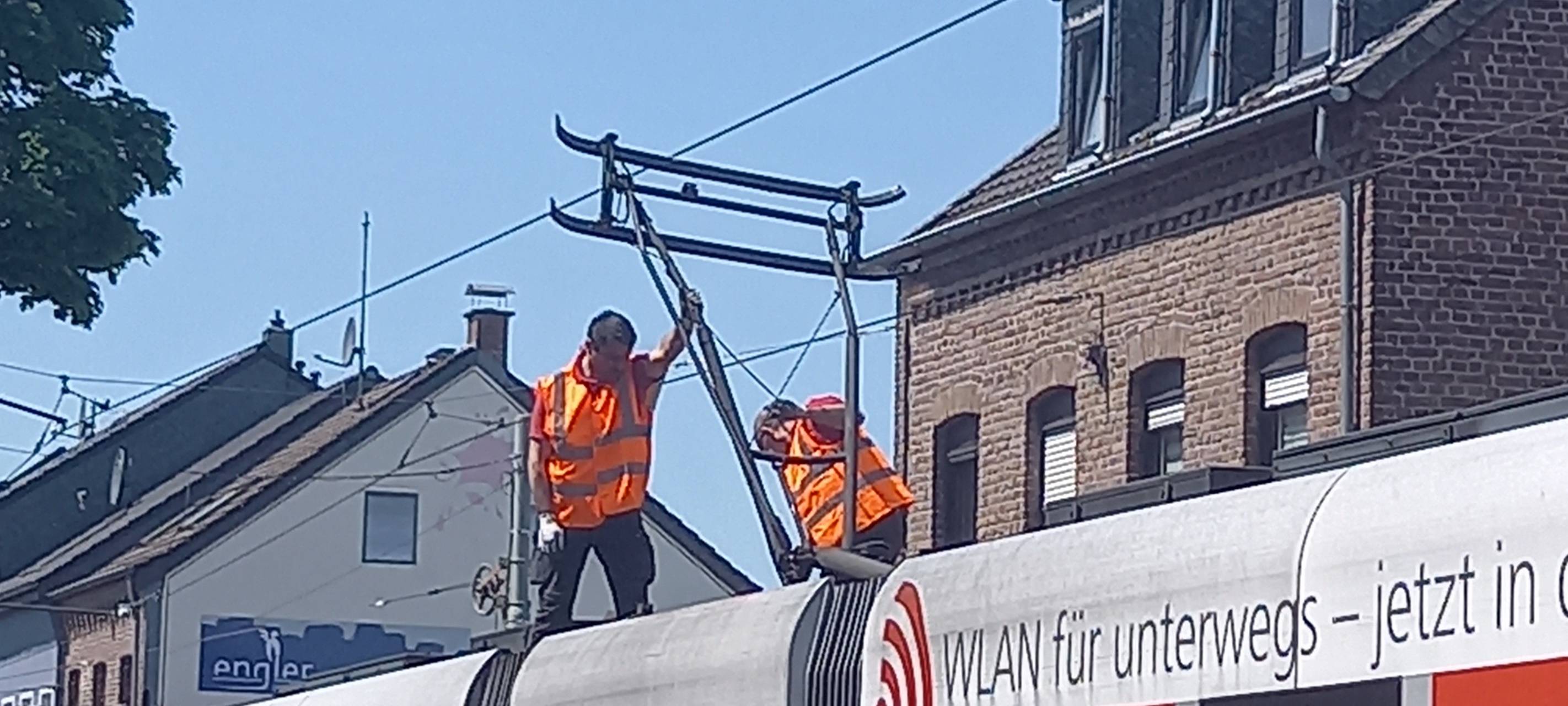 Straßenbahn blockierte Strecke