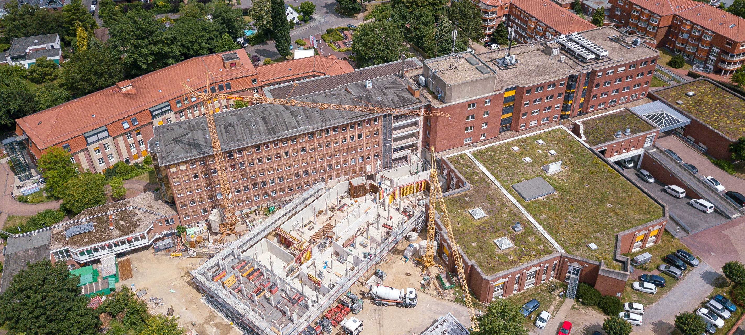 Neuer Krankenhaus-Trakt im Bau