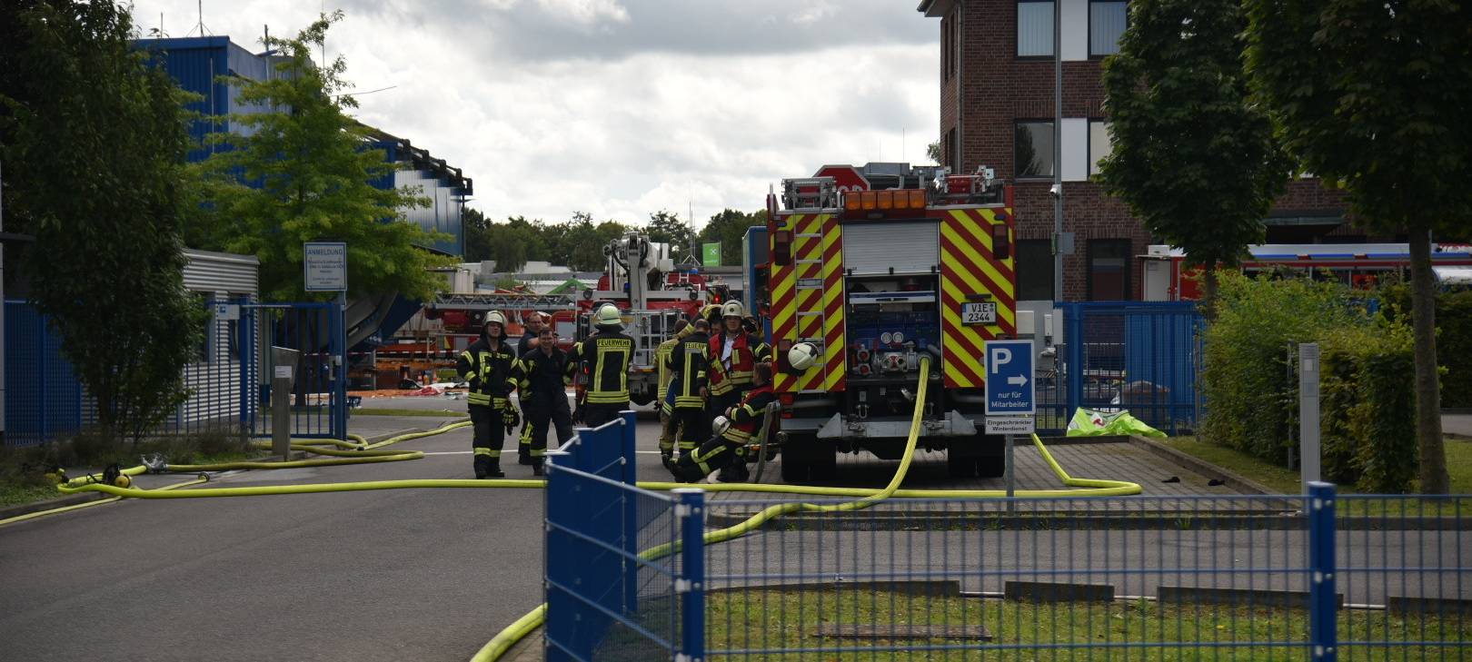 Brand in Kempener Industriegebiet