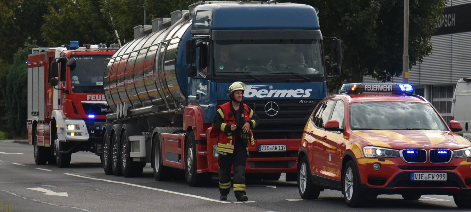 Brand in Kempener Industriegebiet