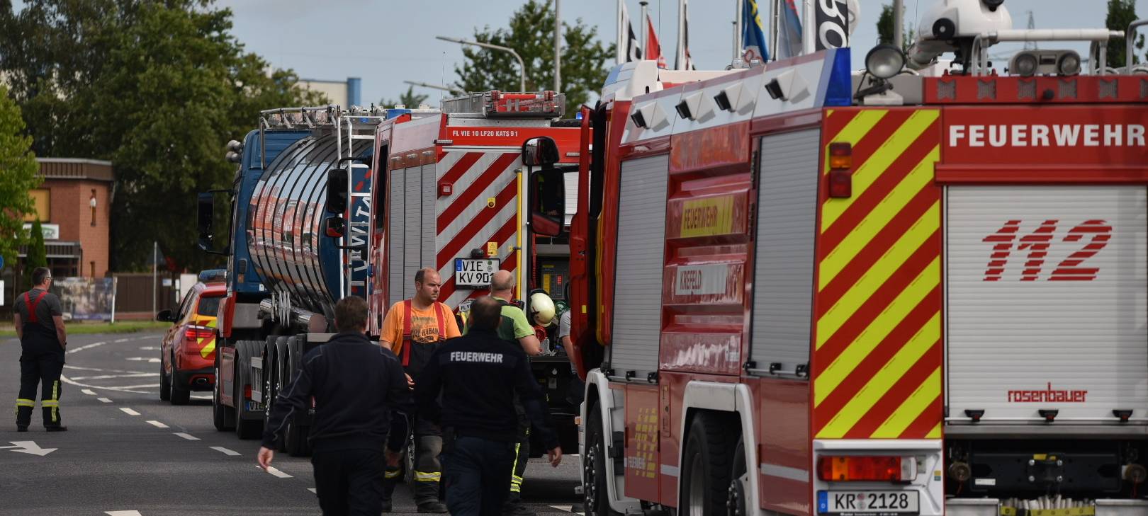 Brand in Kempener Industriegebiet