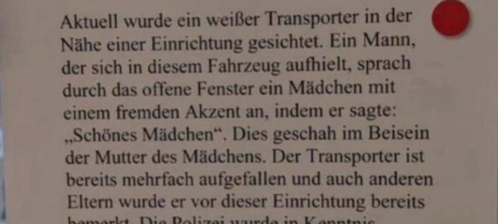 Kita-Schreiben: Bei Verdacht bei der Polizei melden