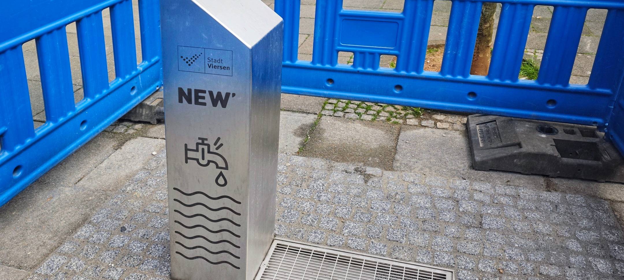 Bald gibts Erfrischung: Neuer Trinkwasserbrunnen in Viersen