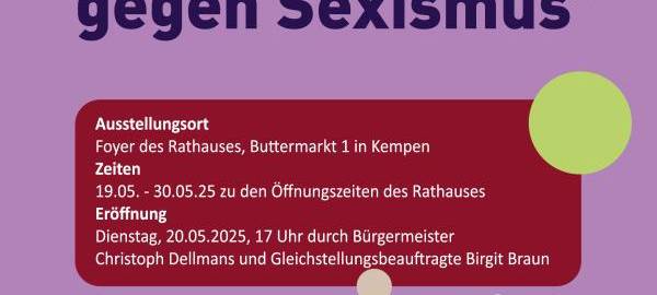 Ausstellung gegen Seximus in Kempen