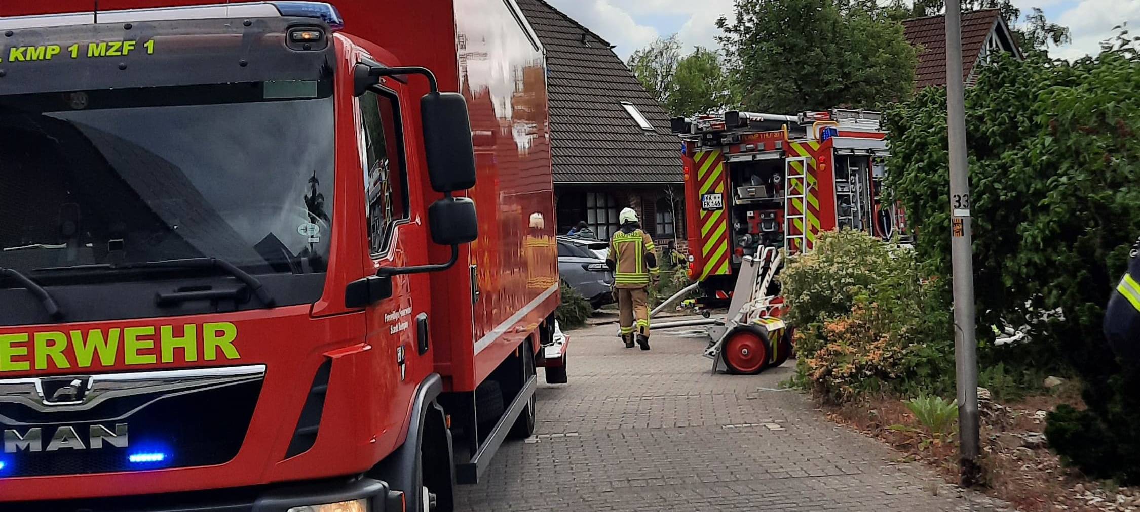 Kempen: Feuerwehreinsatz im Blumenviertel