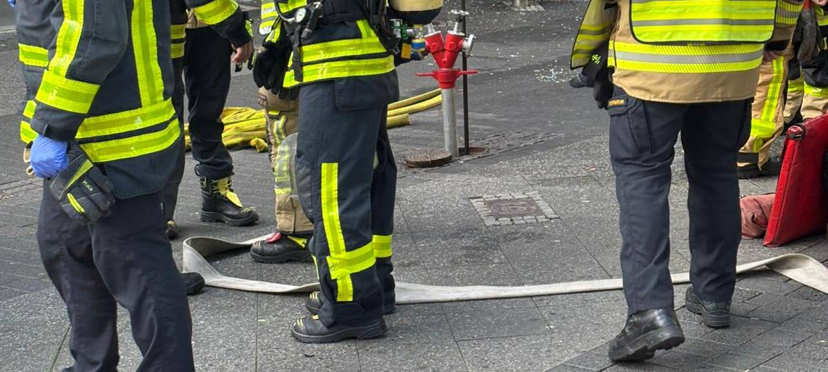 Brand im Tedi-Markt in Krefelder Innenstadt