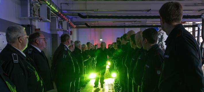 Feuerwehr Tönisvorst: symbolische Verabschiedung der Kameradinnen und Kameraden von Manfred Sanders