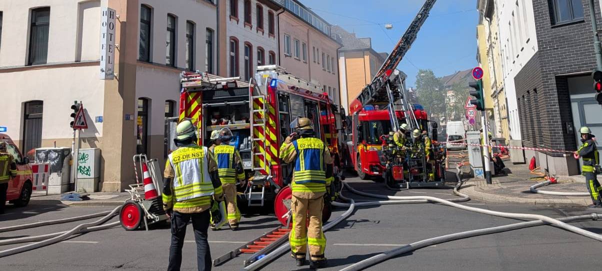 Brand am Nordwall in Krefeld