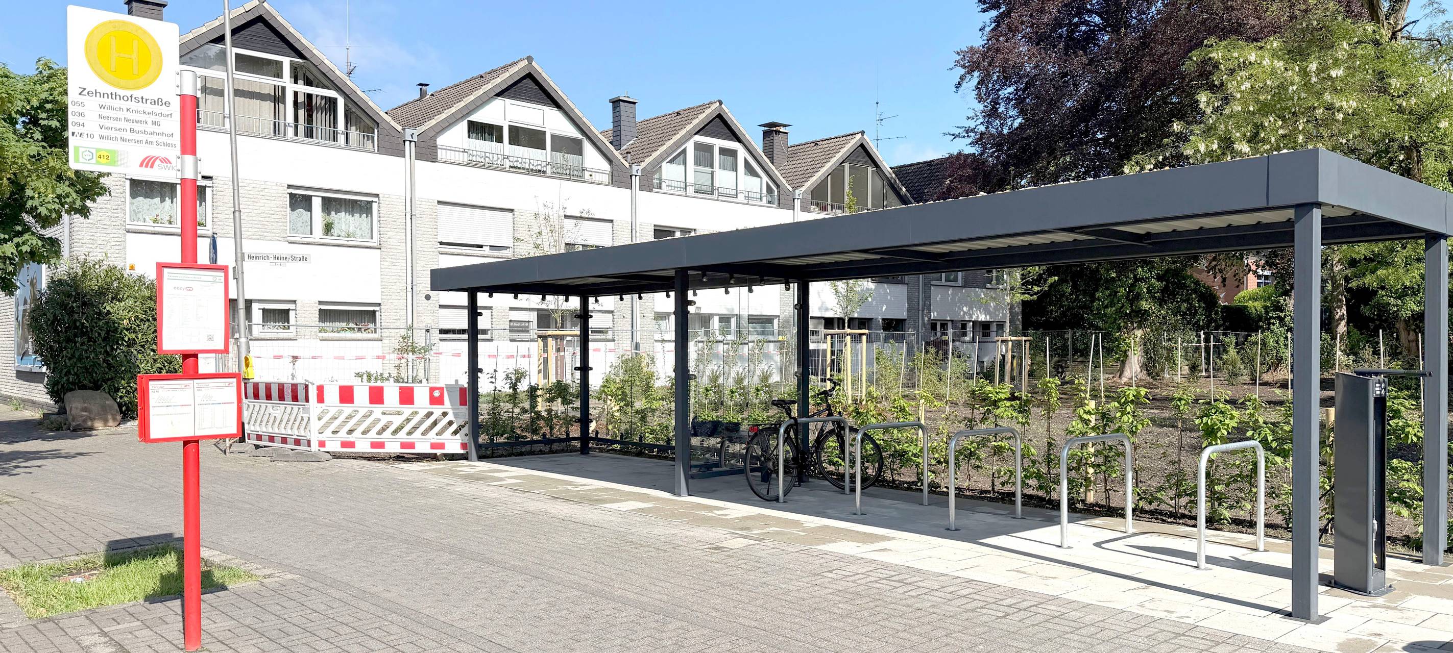 Neue Haltestelle in Willich schützt auch Fahrräder