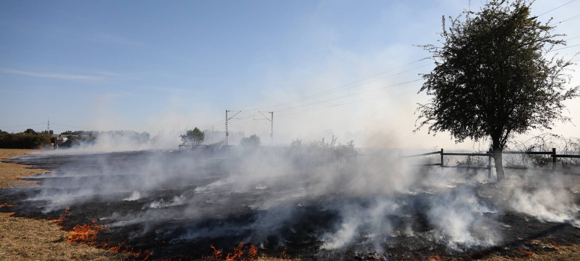 Böschungsbrand: Reparaturen dauern mehrere Tage