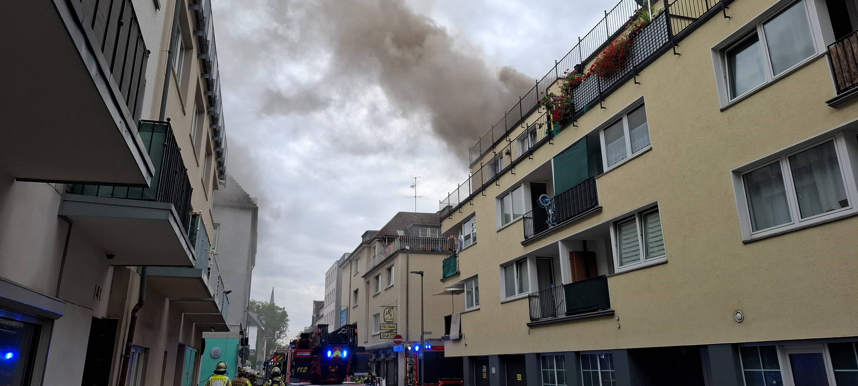 Dachstuhlbrand in Krefeld