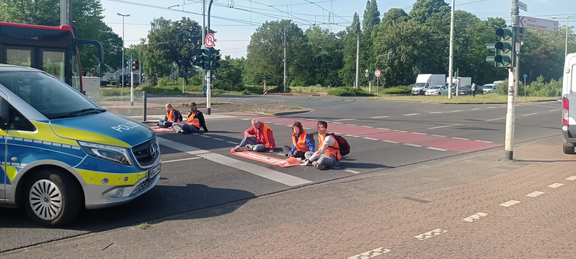 Klimaaktivisten in Krefeld