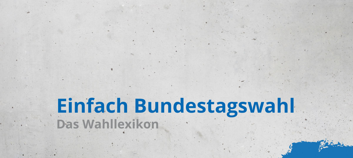 Einfach Bundestagswahl - Das Wahllexikon