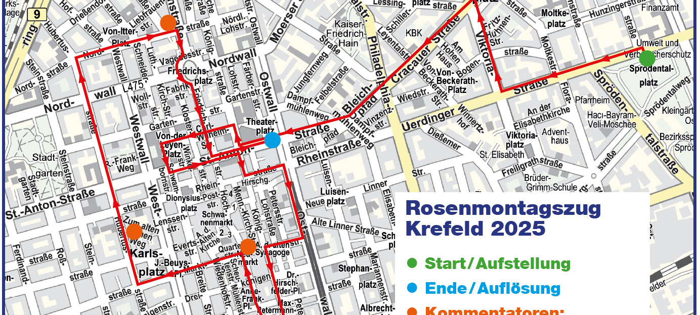Krefelder Rosenmontagszug 2025: So zieht er