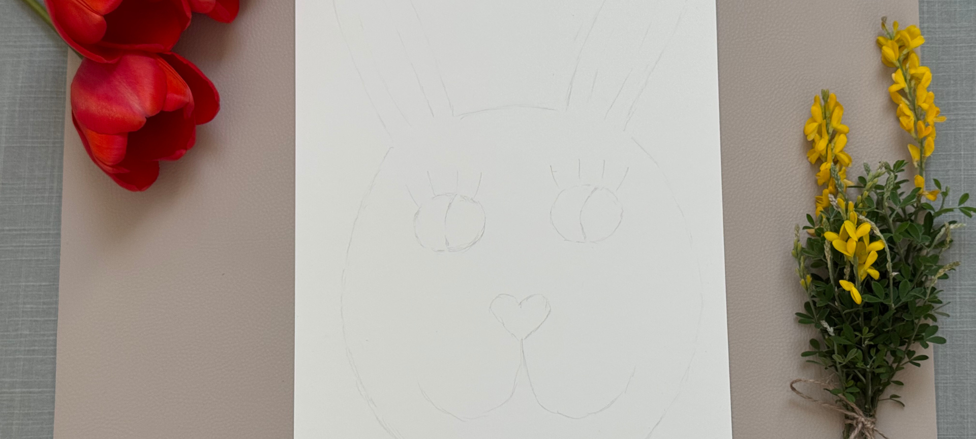 1. Motiv leicht vorzeichnen