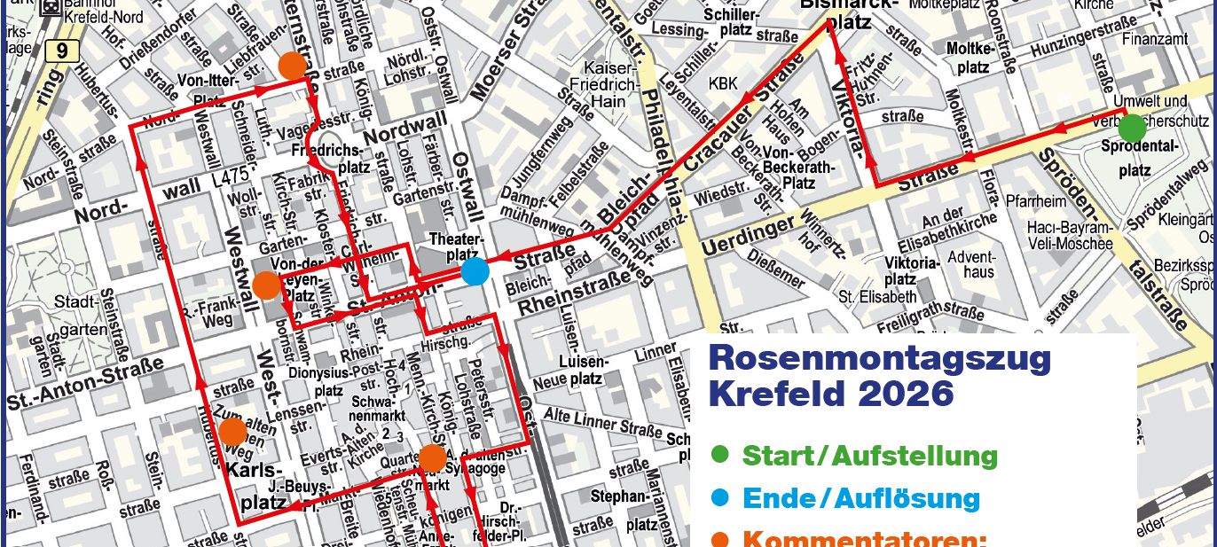 Der Rosenmontagszug in Krefeld - Gemeinsam Jeck!