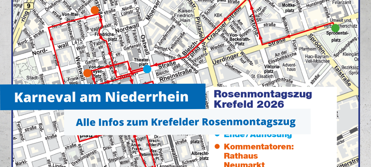 Der Rosenmontagszug in Krefeld - Gemeinsam Jeck!